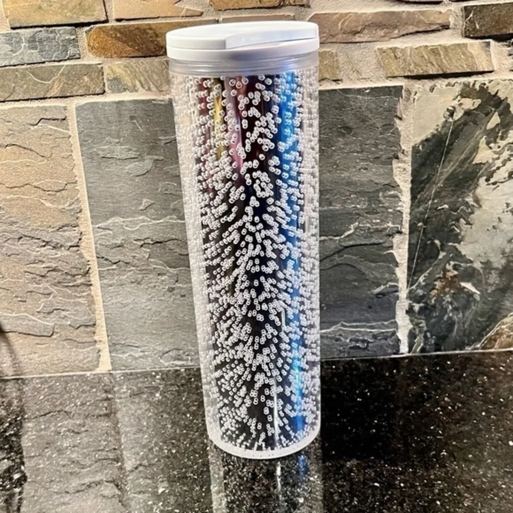 💙Silver and bubbles Starbucks cup